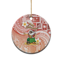 Hawaii Mele Kalikimaka Ceramic Ornament Hula Santa Retro Style Red LT05 - Polynesian Pride