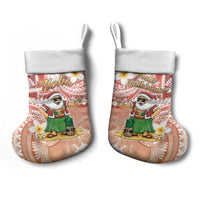 Hawaii Mele Kalikimaka Christmas Stocking Hula Santa Retro Style Red LT05 - Polynesian Pride