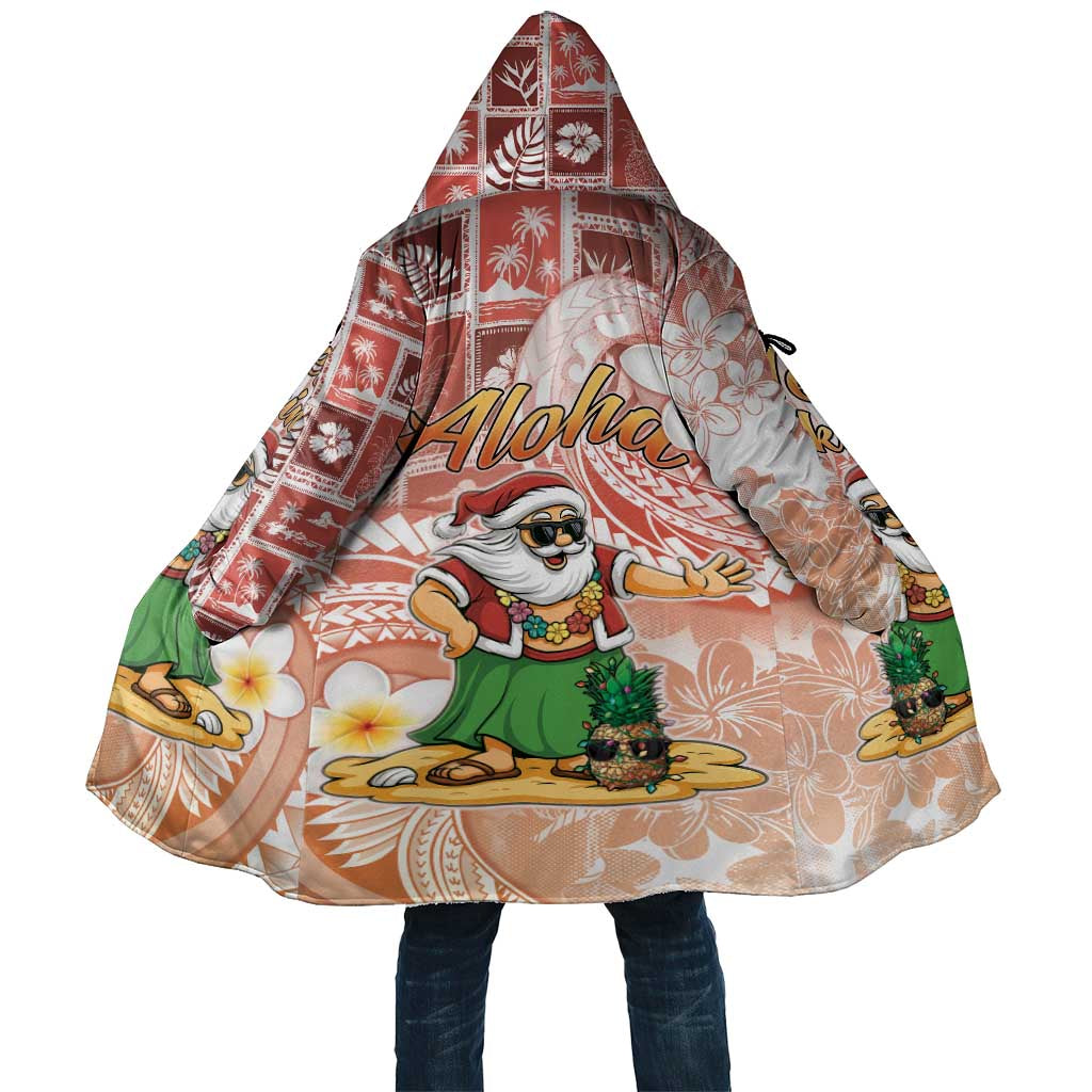 Hawaii Mele Kalikimaka Cloak Hula Santa Retro Style Red LT05 Unisex Red - Polynesian Pride