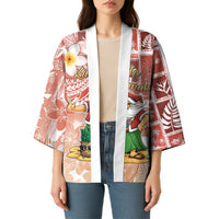 Hawaii Mele Kalikimaka Kimono Hula Santa Retro Style Red LT05 - Polynesian Pride