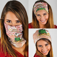 Hawaii Mele Kalikimaka Neck Gaiter Hula Santa Retro Style Red LT05 - Polynesian Pride