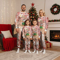 Hawaii Mele Kalikimaka Christmas Pajama Set Hula Santa Retro Style Red LT05 - Polynesian Pride