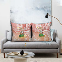 Hawaii Mele Kalikimaka Pillow Cover Hula Santa Retro Style Red LT05 - Polynesian Pride