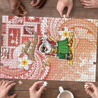 Hawaii Mele Kalikimaka Puzzle Hula Santa Retro Style Red LT05 - Polynesian Pride