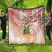 Hawaii Mele Kalikimaka Quilt Hula Santa Retro Style Red LT05 - Polynesian Pride