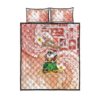 Hawaii Mele Kalikimaka Quilt Bed Set Hula Santa Retro Style Red LT05 - Polynesian Pride