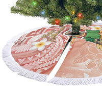 Hawaii Mele Kalikimaka Tree Skirt Hula Santa Retro Style Red LT05 - Polynesian Pride