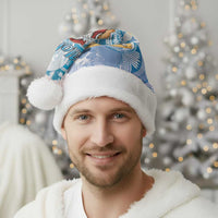 Hawaii Mele Kalikimaka Christmas Santa Hat Hula Santa Retro Style Blue LT05 - Polynesian Pride
