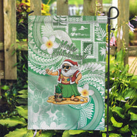 Hawaii Mele Kalikimaka Garden Flag Hula Santa Retro Style Green LT05 Garden Flag Green - Polynesian Pride