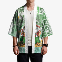 Hawaii Mele Kalikimaka Kimono Hula Santa Retro Style Green LT05 - Polynesian Pride
