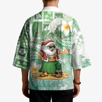 Hawaii Mele Kalikimaka Kimono Hula Santa Retro Style Green LT05 - Polynesian Pride