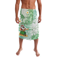 Hawaii Mele Kalikimaka Lavalava Hula Santa Retro Style Green LT05 Green - Polynesian Pride