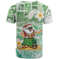 Hawaii Mele Kalikimaka T Shirt Hula Santa Retro Style Green LT05 - Polynesian Pride