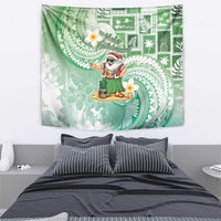 Hawaii Mele Kalikimaka Tapestry Hula Santa Retro Style Green LT05 - Polynesian Pride