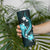 Aqua Polynesian Pattern With Tropical Flowers Skinny Tumbler