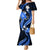 Blue Polynesian Pattern With Tropical Flowers Mermaid Dress LT05 Women Blue - Polynesian Pride