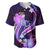 Galaxy Polynesian Pattern With Tropical Flowers Baseball Jersey LT05 Galaxy - Polynesian Pride