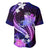 Galaxy Polynesian Pattern With Tropical Flowers Baseball Jersey LT05 - Polynesian Pride