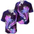 Galaxy Polynesian Pattern With Tropical Flowers Baseball Jersey LT05 - Polynesian Pride