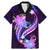 Galaxy Polynesian Pattern With Tropical Flowers Family Matching Mermaid Dress and Hawaiian Shirt LT05 Dad's Shirt - Short Sleeve Galaxy - Polynesian Pride