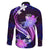 Galaxy Polynesian Pattern With Tropical Flowers Family Matching Mermaid Dress and Hawaiian Shirt LT05 - Polynesian Pride