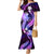 Galaxy Polynesian Pattern With Tropical Flowers Family Matching Mermaid Dress and Hawaiian Shirt LT05 Mom's Dress Galaxy - Polynesian Pride