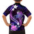 Galaxy Polynesian Pattern With Tropical Flowers Family Matching Off Shoulder Short Dress and Hawaiian Shirt LT05 - Polynesian Pride