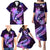 Galaxy Polynesian Pattern With Tropical Flowers Family Matching Puletasi Dress and Hawaiian Shirt LT05 - Polynesian Pride