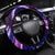 Galaxy Polynesian Pattern With Tropical Flowers Steering Wheel Cover