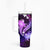 Galaxy Polynesian Pattern With Tropical Flowers Tumbler With Handle