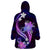 Galaxy Polynesian Pattern With Tropical Flowers Wearable Blanket Hoodie LT05 - Polynesian Pride