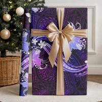 Galaxy Polynesian Pattern With Tropical Flowers Wrapping Paper LT05 - Polynesian Pride