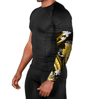 Gold Polynesian Pattern With Tropical Flowers Arm Sleeves LT05 - Polynesian Pride