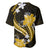 Gold Polynesian Pattern With Tropical Flowers Baseball Jersey LT05 - Polynesian Pride