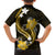 Gold Polynesian Pattern With Tropical Flowers Family Matching Puletasi Dress and Hawaiian Shirt LT05 - Polynesian Pride