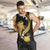 Gold Polynesian Pattern With Tropical Flowers Men Tank Top LT05 Gold - Polynesian Pride