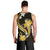 Gold Polynesian Pattern With Tropical Flowers Men Tank Top LT05 - Polynesian Pride