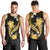 Gold Polynesian Pattern With Tropical Flowers Men Tank Top LT05 - Polynesian Pride