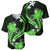 Green Polynesian Pattern With Tropical Flowers Baseball Jersey LT05 - Polynesian Pride