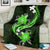 Green Polynesian Pattern With Tropical Flowers Blanket LT05 - Polynesian Pride