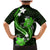 Green Polynesian Pattern With Tropical Flowers Family Matching Mermaid Dress and Hawaiian Shirt LT05 - Polynesian Pride