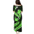 Green Polynesian Pattern With Tropical Flowers Family Matching Puletasi Dress and Hawaiian Shirt LT05 - Polynesian Pride