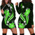 Green Polynesian Pattern With Tropical Flowers Hoodie Dress LT05 - Polynesian Pride