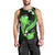 Green Polynesian Pattern With Tropical Flowers Men Tank Top LT05 - Polynesian Pride