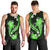 Green Polynesian Pattern With Tropical Flowers Men Tank Top LT05 - Polynesian Pride