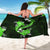 Green Polynesian Pattern With Tropical Flowers Sarong LT05 - Polynesian Pride