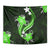 Green Polynesian Pattern With Tropical Flowers Tapestry LT05 - Polynesian Pride