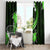 Green Polynesian Pattern With Tropical Flowers Window Curtain LT05 - Polynesian Pride