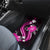 Pink Polynesian Pattern With Tropical Flowers Car Mats LT05 - Polynesian Pride