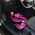 Pink Polynesian Pattern With Tropical Flowers Car Mats LT05 - Polynesian Pride